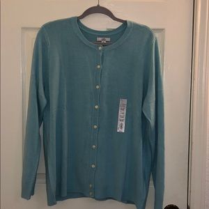Croft & Barrow XXL blue cardigan new